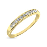 14K Yellow Gold 1/4 Ct Diamond Ladies Machine Band